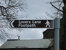 Sign for a Lovers Lane in Maybole, Scotland Lovers Lane Sign - geograph.org.uk - 2915011.jpg