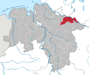 Li position de Subdistrict Lüneburg in Infra Saxonia