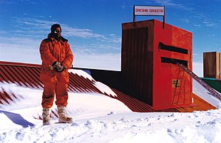 Mohammed Ghous uzzaman, a member of 7th Indian Antarctic Expedition Team at Dakshin Gangotri. (26 January 1988)