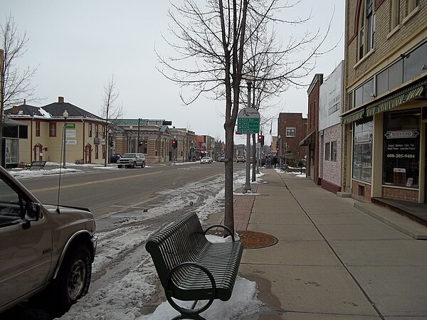 Downtown Stoughton, looking west