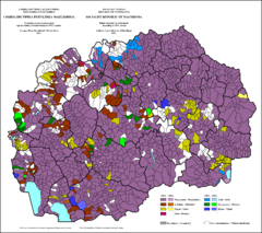 Ethnic structure of SR Macedonia by settlements 1991.