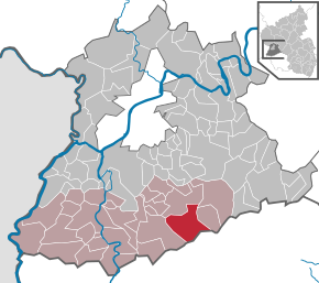 Poziția ortsgemeinde Mandern pe harta districtului Trier-Saarburg