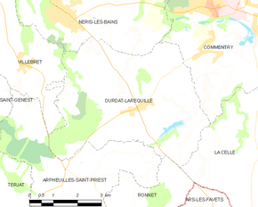 Poziția localității Durdat-Larequille