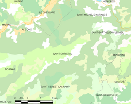 Mapa obce Saint-Christol