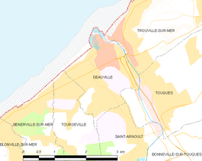 Poziția localității Deauville