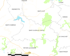 Mapa obce Saint-Julien-le-Châtel