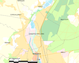 Mapa obce Châlette-sur-Loing