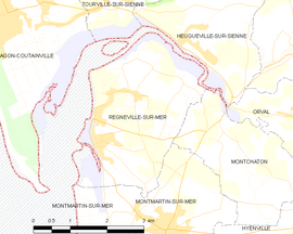 Mapa obce Regnéville-sur-Mer