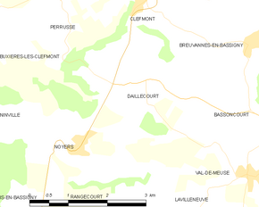 Poziția localității Daillecourt