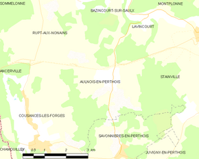 Poziția localității Aulnois-en-Perthois