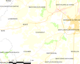 Mapa obce Courgeoût