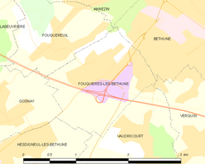 Poziția localității Fouquières-lès-Béthune