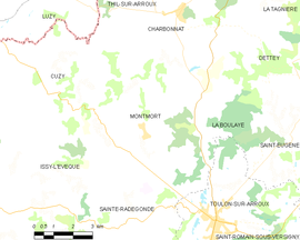 Mapa obce Montmort