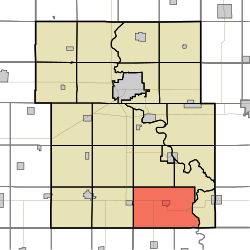 Karte, die Dayton Township, Webster County, Iowa.svg hervorhebt