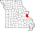 Map of Missouri highlighting Jefferson County.svg