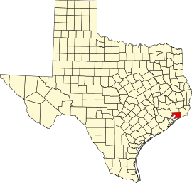Poloha county v štáte Texas