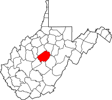 Map of West Virginia highlighting Braxton County.svg