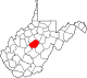 Comitatul Braxton map