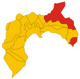 Map of comune of Sinnai (metropolitan city of Cagliari, region Sardinia, Italy) - 2016.svg