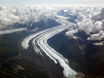 Matanuska Glacier from 20,000 feet (6,100 m)