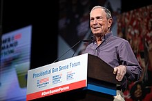 Bloomberg speaking at an Everytown for Gun Safety event in August 2019 Michael Bloomberg (48603887536).jpg