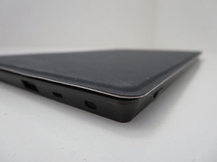 The 2012 Surface tablet with Touch Cover 2 attached