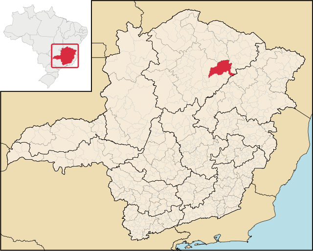 Localização de Grão Mogol em Minas Gerais