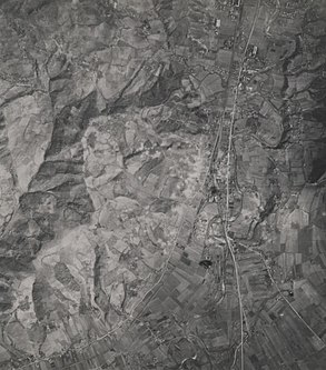 Aerial photo of Sarajevo during a Allied bombing mission (November 1944)