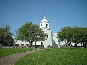 Mission Nuestra Senora del Espiritu Santo de Zuniga was established in 1749, and referred to as "Mission La Bahia" Mission la bahia.jpg