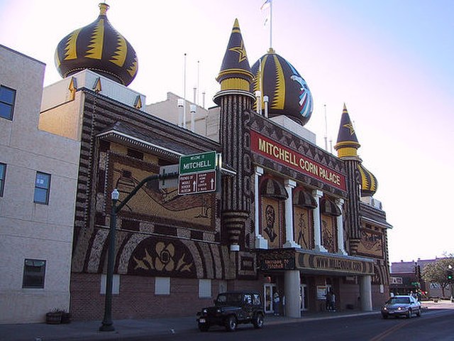Street view of the Corn Palace