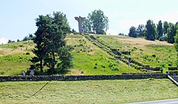 Monumentet över slaget vid Cedynia år 972, rest 1972.
