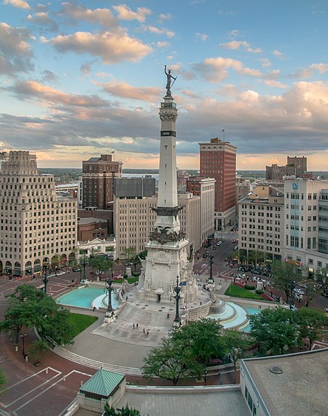 File:Monument Circle, Indianapolis, Indiana, USA.jpg