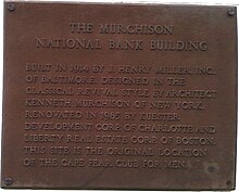 A plaque on the building MurchisonBuilding historicalplaque.jpg