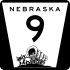 Nebraska Highway 9 işaretçisi