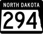North Dakota Highway 294 Markierung