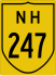 National Highway 247 marker