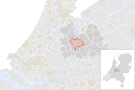 Locatie van de gemeente Utrecht (gemeentegrenzen CBS 2016)