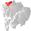 Vị trí Masfjorden tại Hordaland