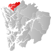 Masfjorden within Hordaland