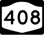 New York Eyaleti Route 408 işaretçisi