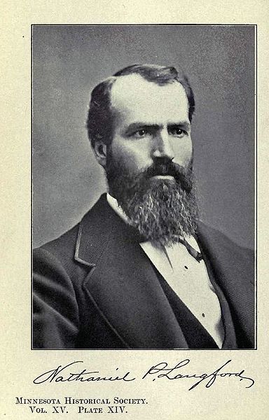 Portrait of Nathaniel P. Langford (1870), the first superintendent of the park