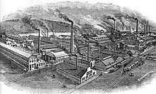 Bird's-eye view of the National Tube Works in 1888 National Tube Works Company, McKeesport, 1888.jpg