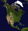 Satellietafbeelding van Noord-Amerika