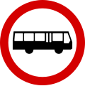 B-3a „zakaz wjazdu autobusów”