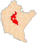 Localização do Condado de Rzeszów na Subcarpácia.