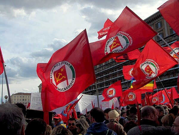 A PRC rally in Rome, 2007