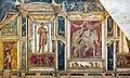 Painted stucco relief - architecture with aedicula and pictures - Pompeii (VI 9 2) - Napoli MAN 9596.jpg