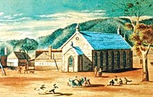 Pulteney Street School soon after its completion in 1848 Painting of Pulteney Street School ca 1848.jpg