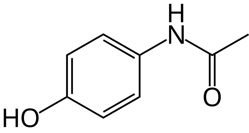 structural formula for acetaminophen