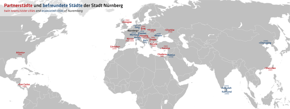 Twin towns/sister cities and associated cities of Nuremberg